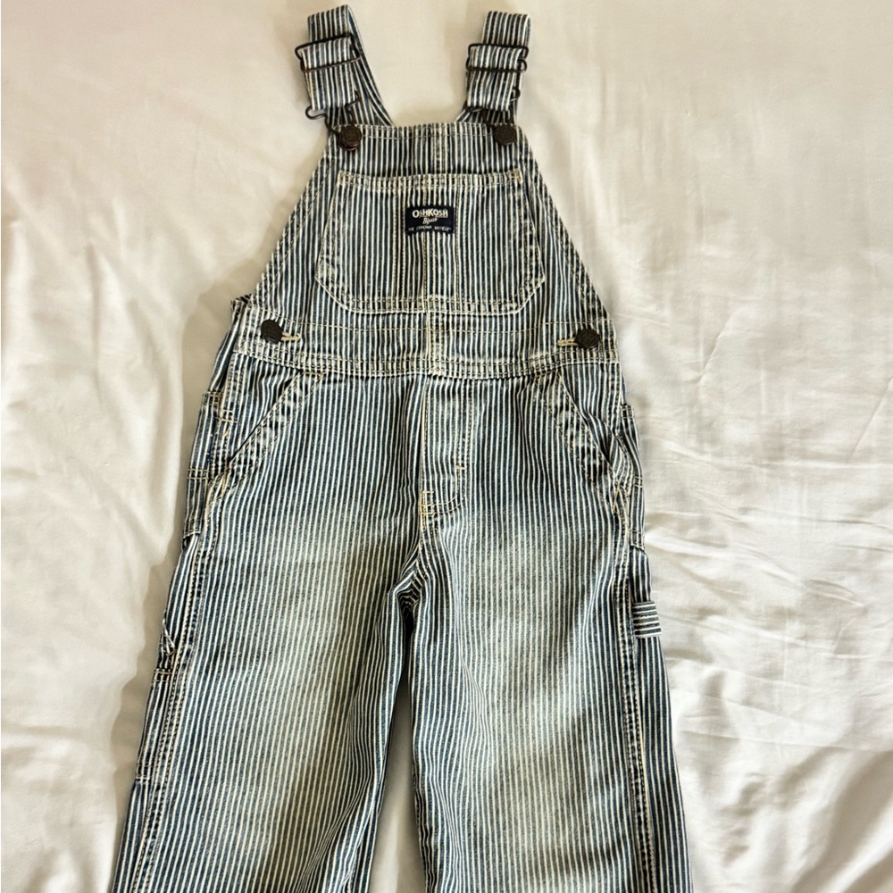 OshKosh B'gosh Blue and White Striped Overalls